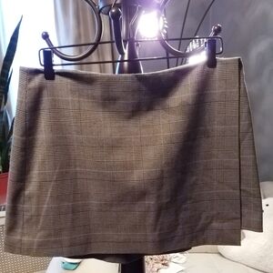 Gianni Bini Black And White Plaid Mini Skirt